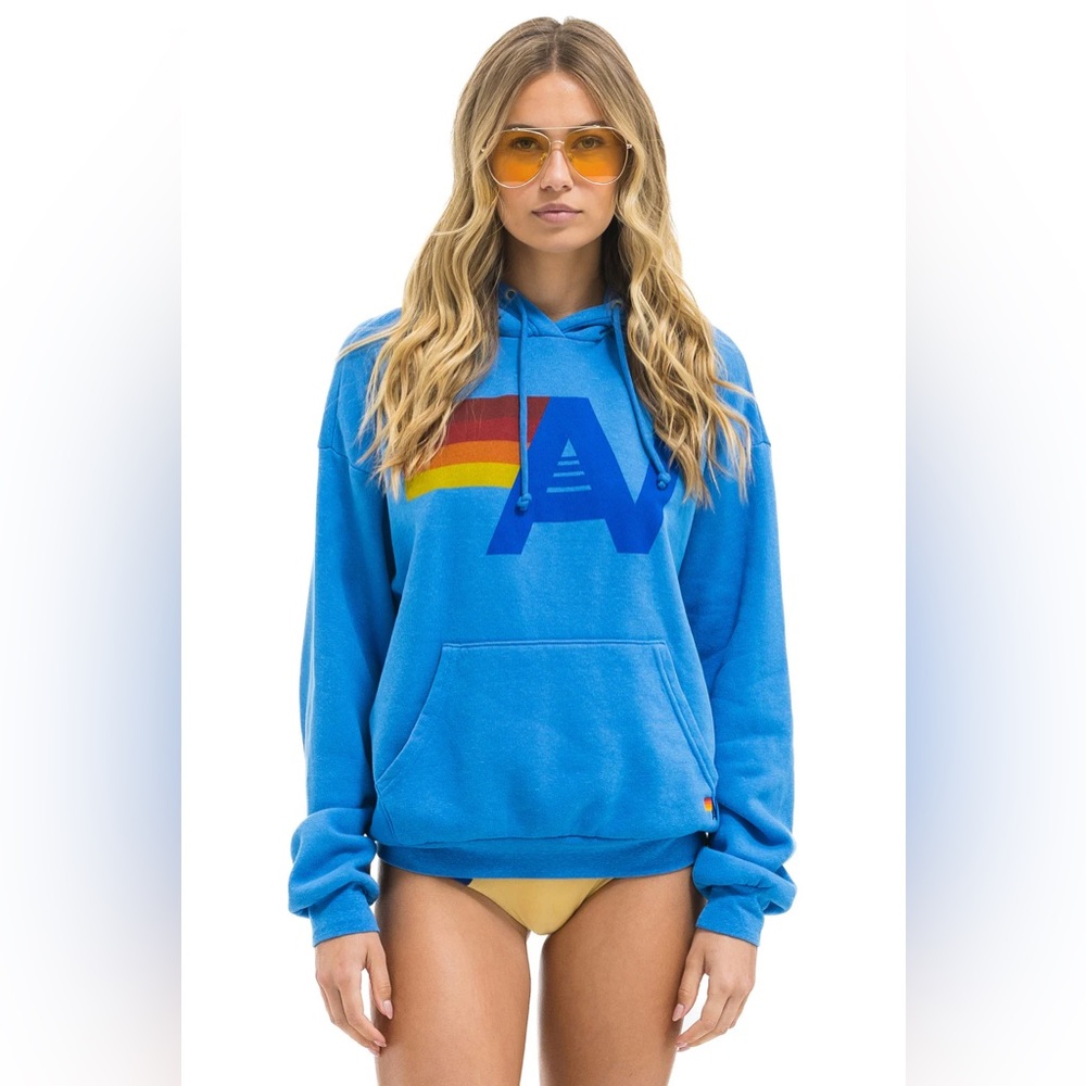Aviator Nation relaxed hoodie cobalt blue
